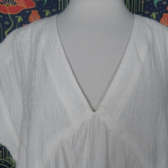 Maeve Anthropologie Juliet White Tiered A-Line Swing Dress XL - Picture 6 of 8